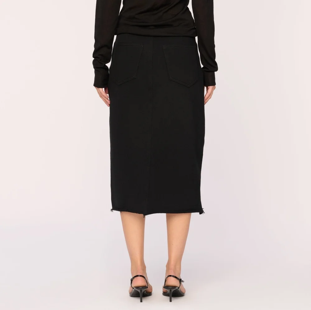 DL1961 Alma Skirt Midi Black Terry Size 25 Sample - Picture 12 of 13